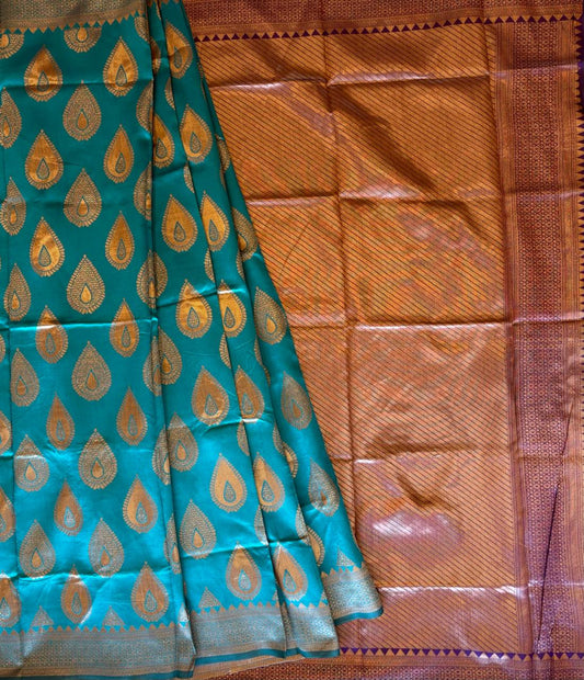 Peacock color Saree