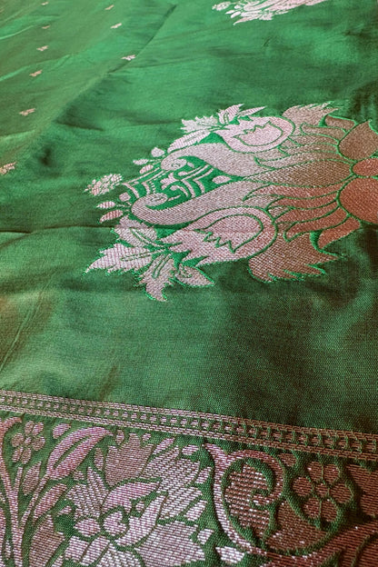 Green silk saree