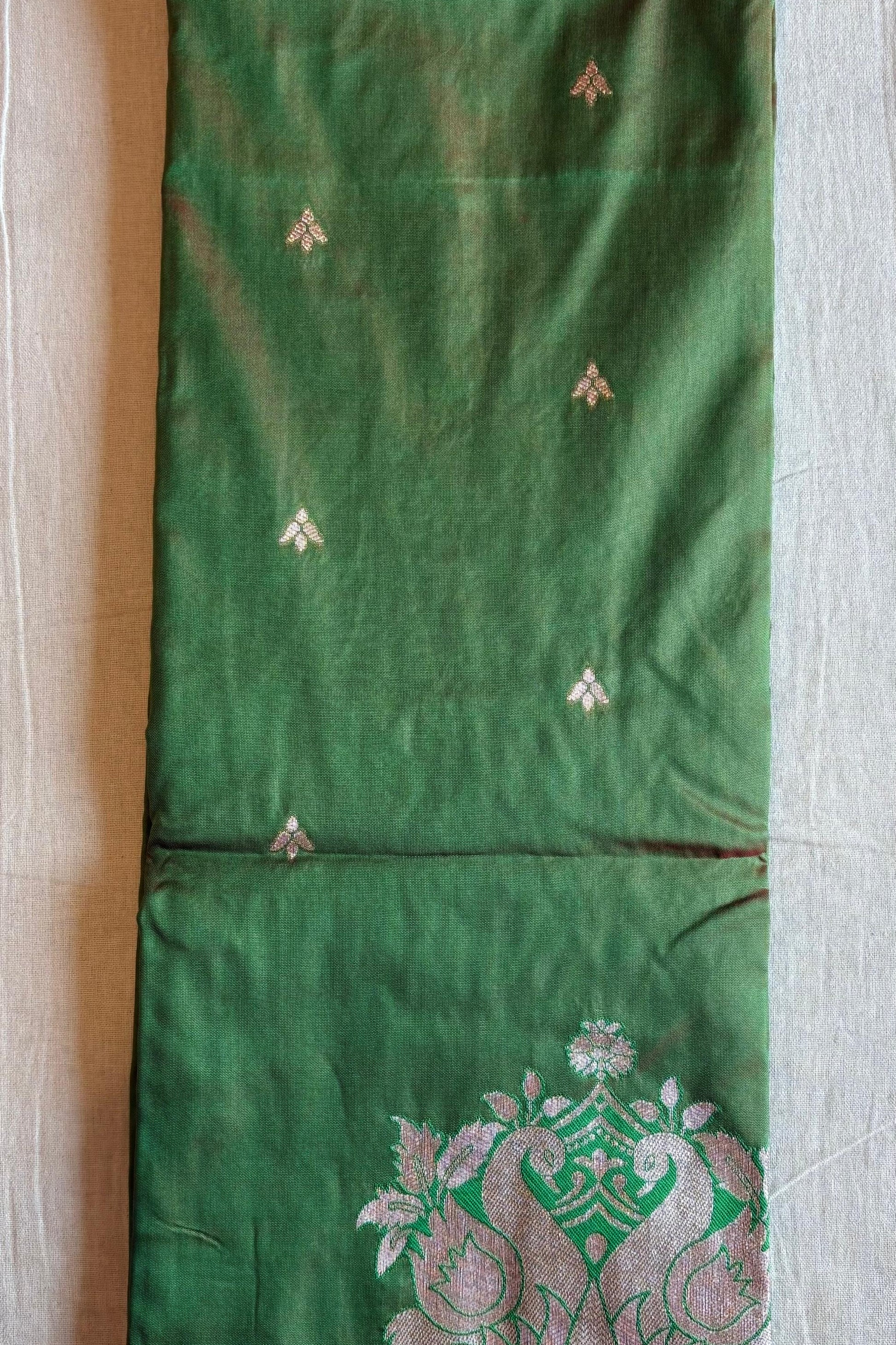 Green silk saree