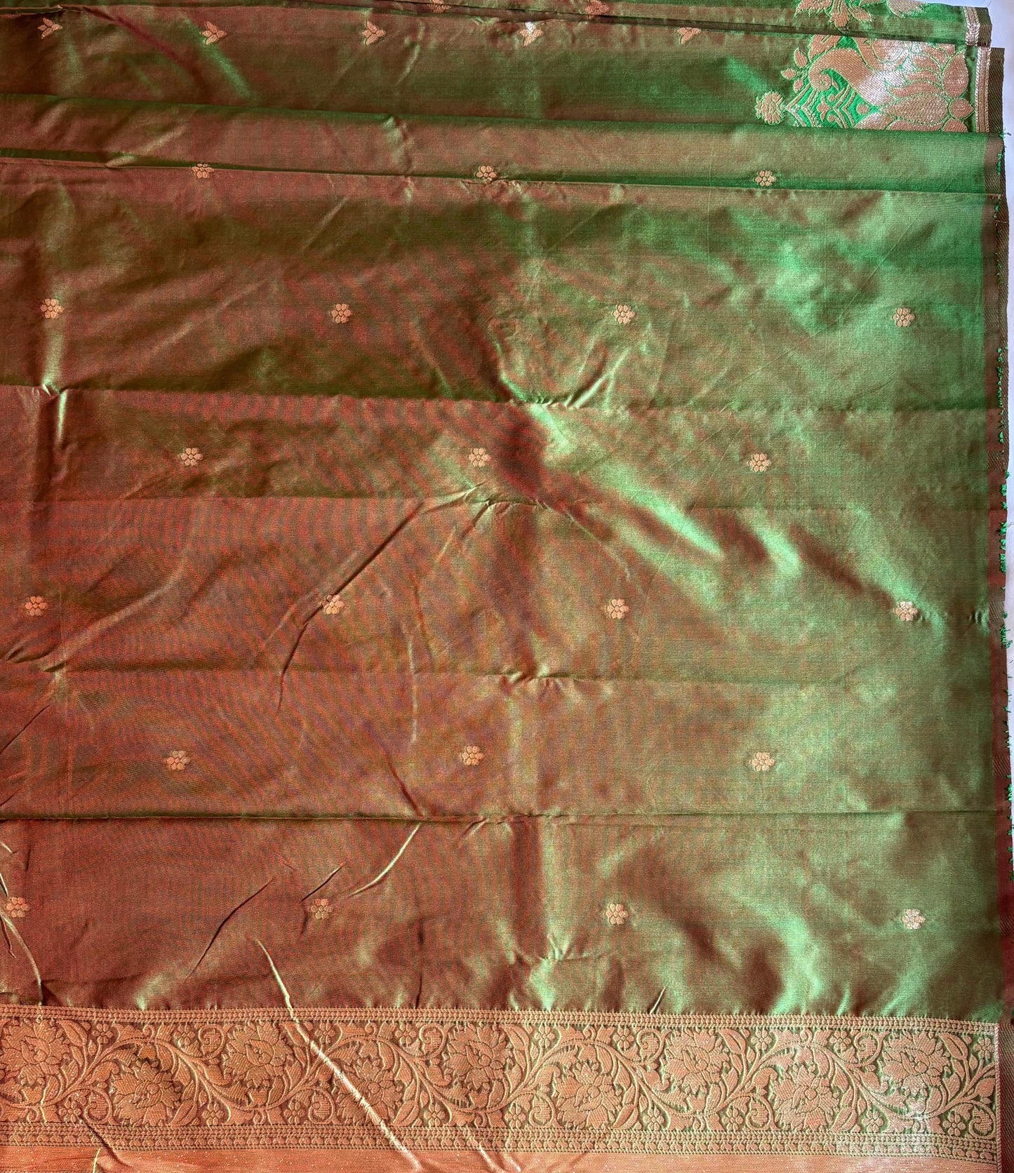 Green silk saree