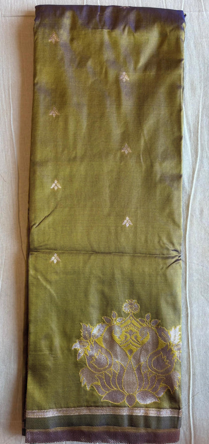 Green silk saree