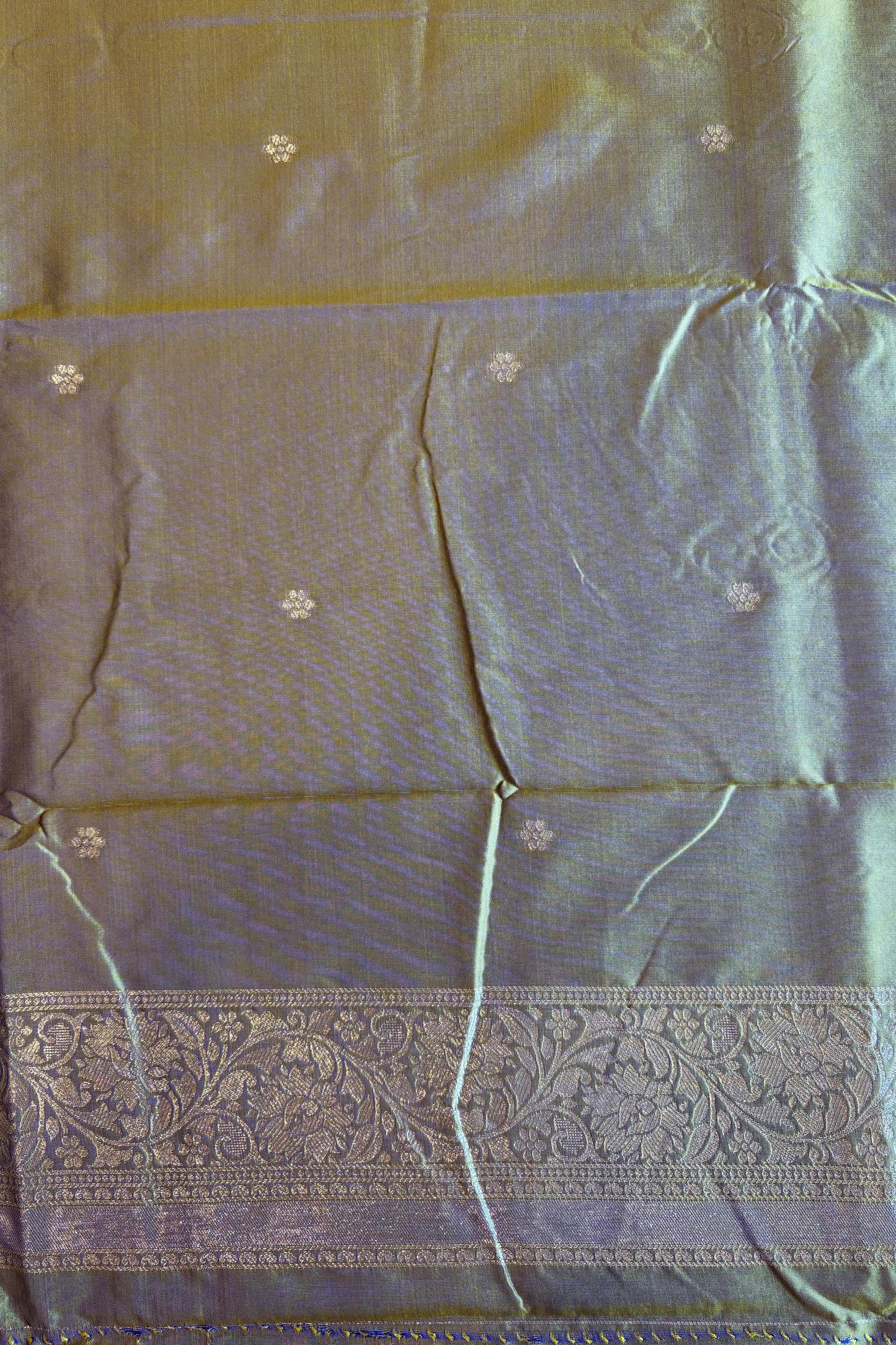 Green silk saree