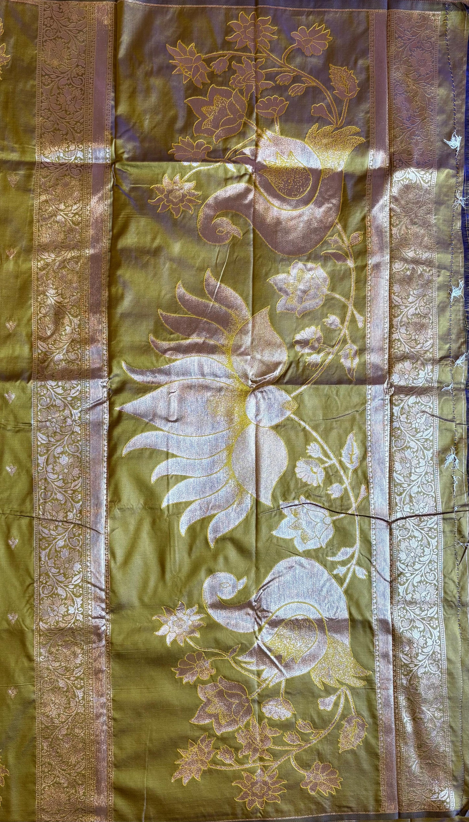 Green silk saree
