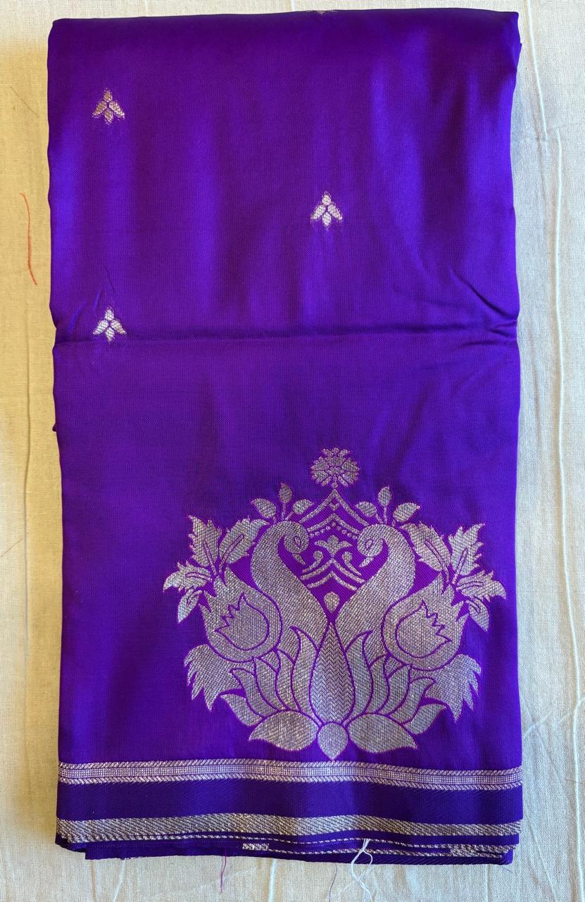 Purple silk saree