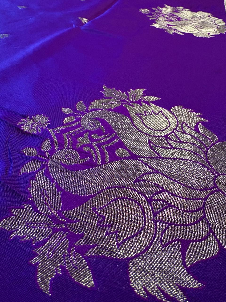 Purple silk saree