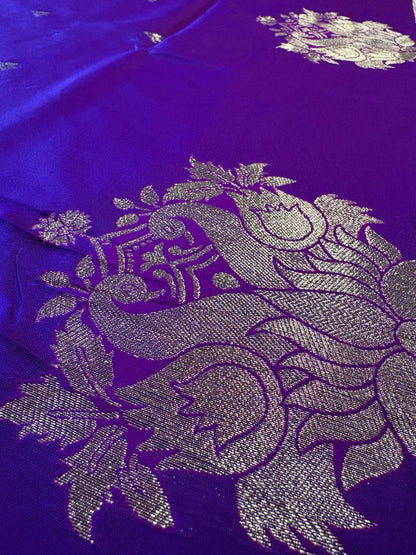 Purple silk saree