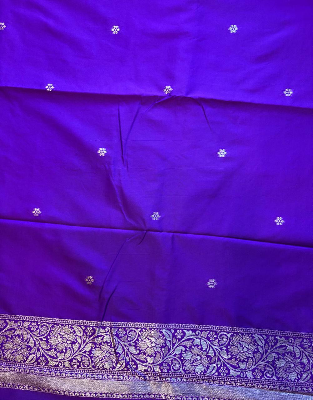 Purple silk saree