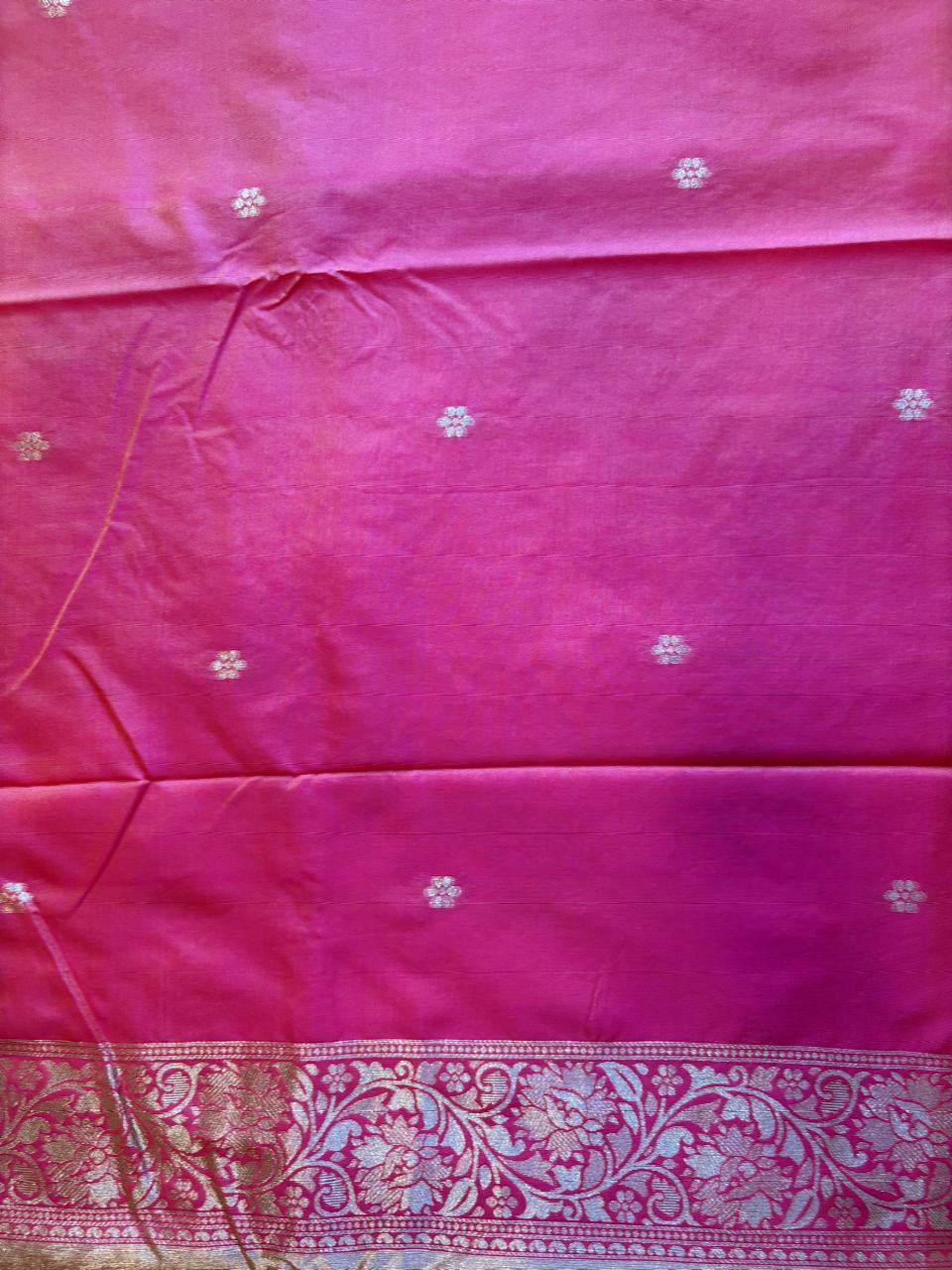 Pink silk saree