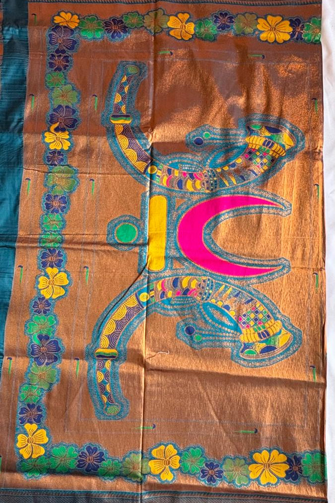 Rajmata Peacock color Paithani