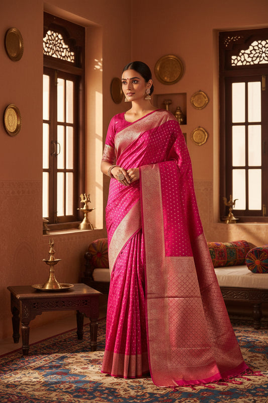 Rubi Pink Saree