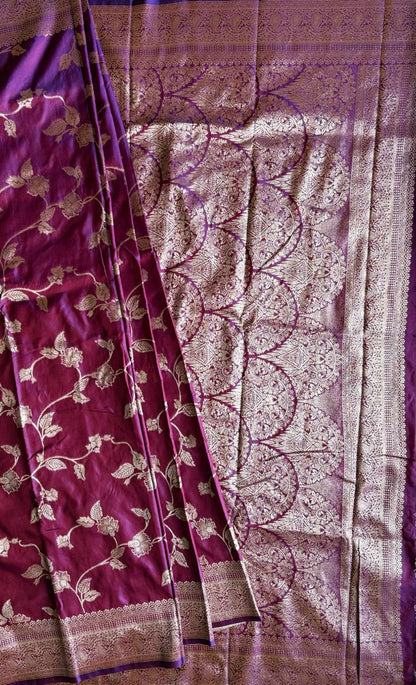 Purple silk saree 