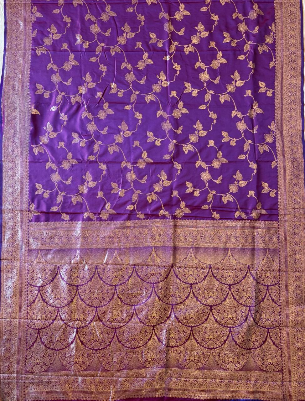 Purple silk saree 