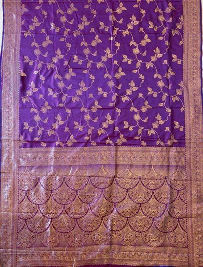 Purple silk saree 