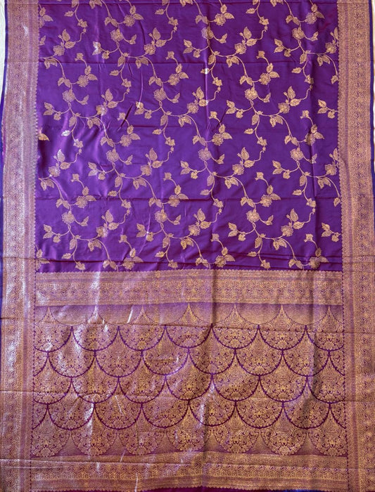 Purple silk saree 