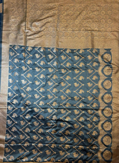 Blue silk saree