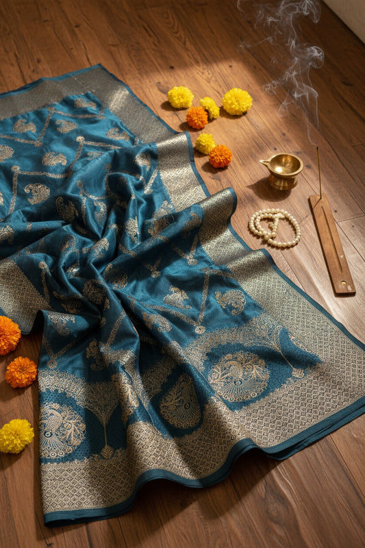Blue Silk Saree