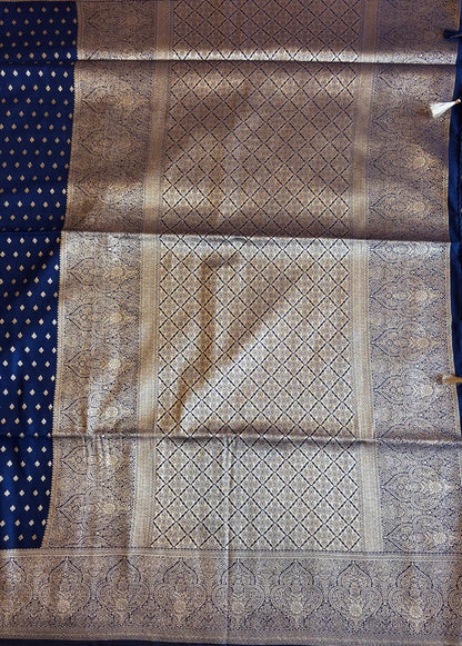 Blue silk saree
