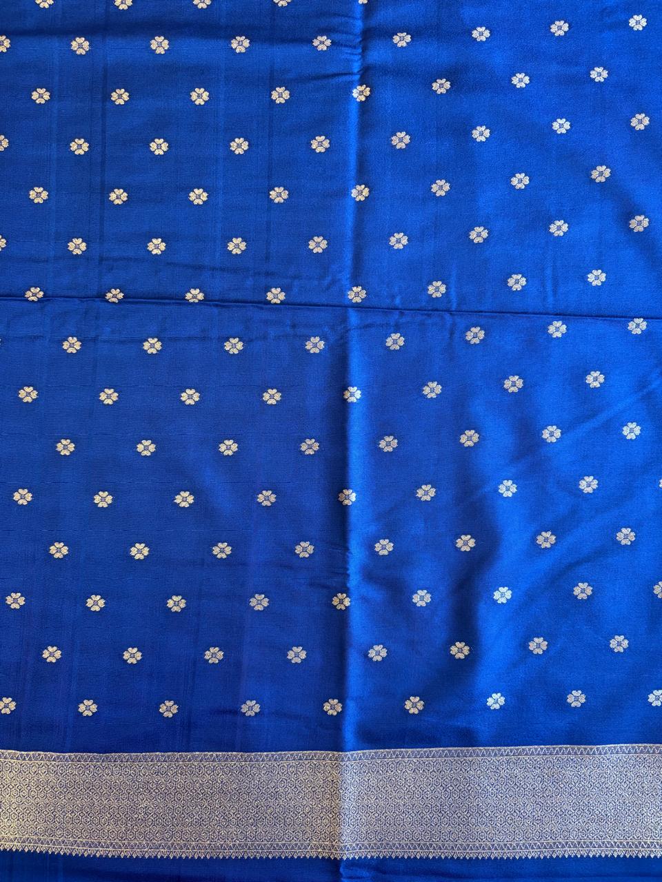 Blue silk saree