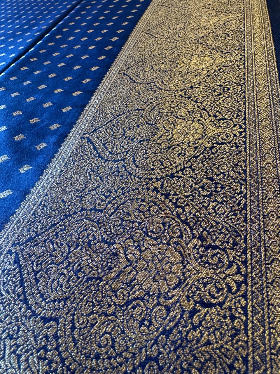 Blue silk saree