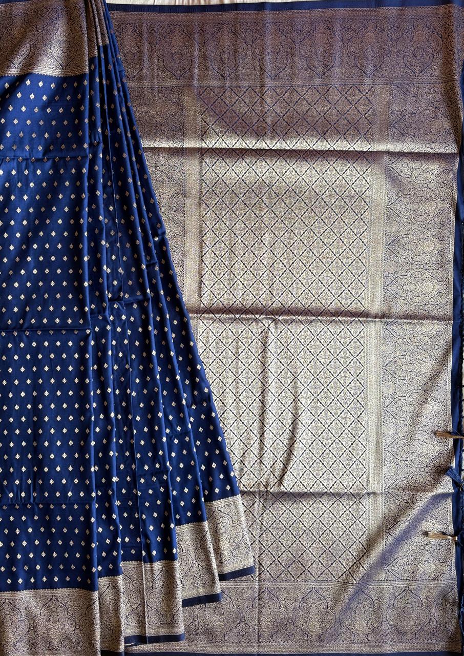 Blue silk saree