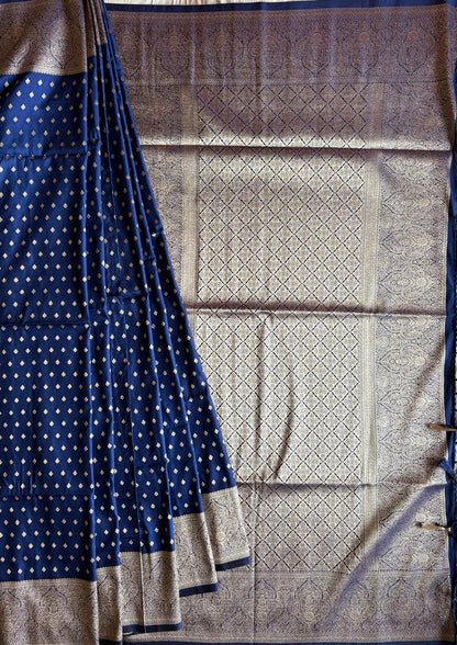 Blue silk saree