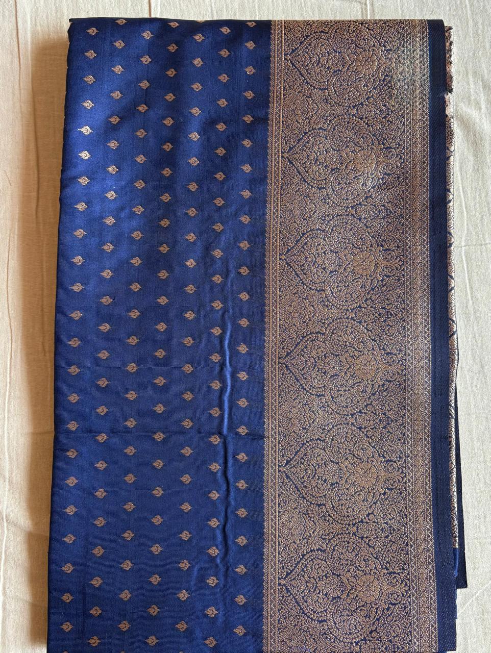 Blue silk saree