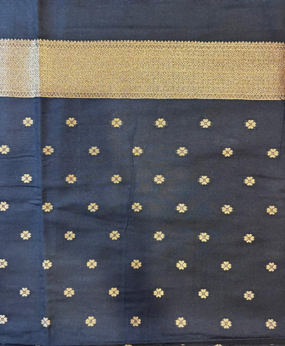 Dark blue silk saree