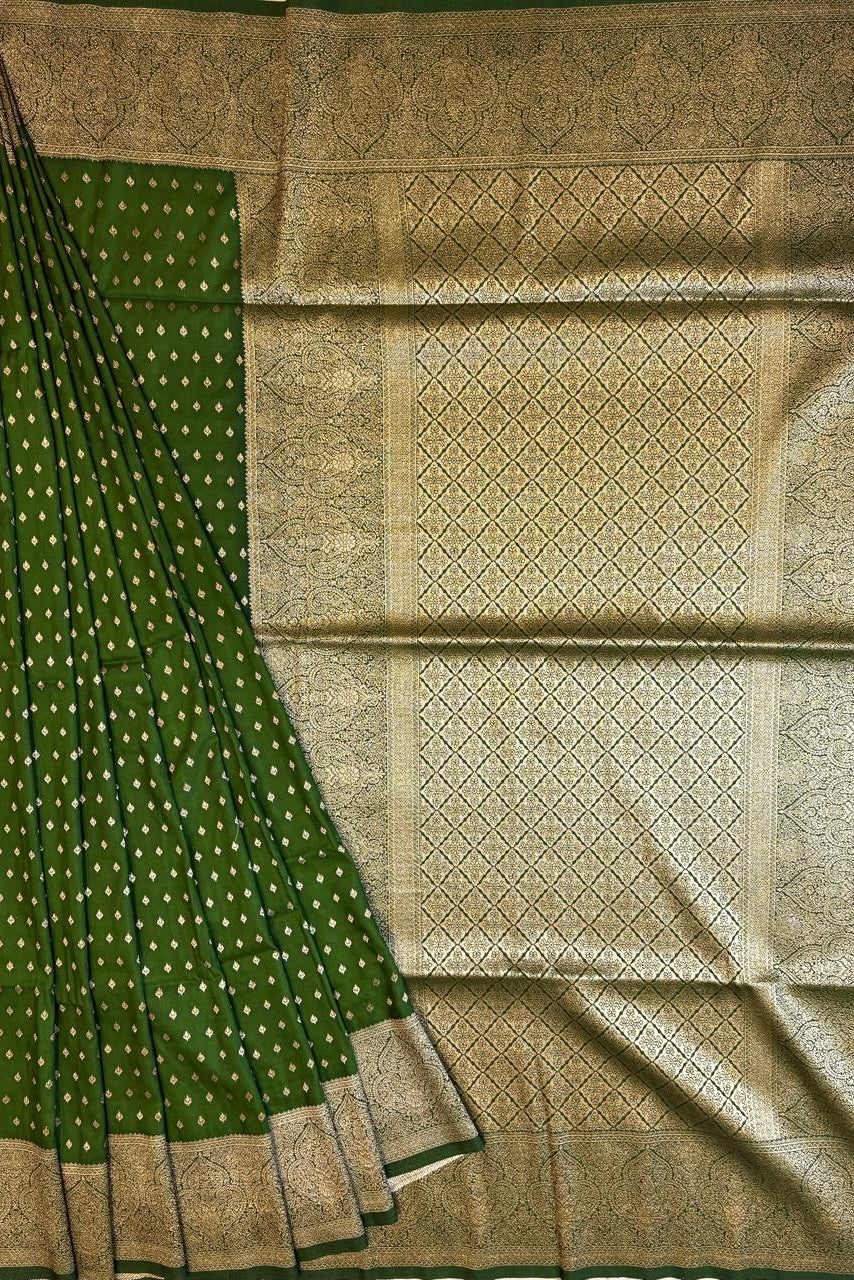 Mehandi   color silk saree