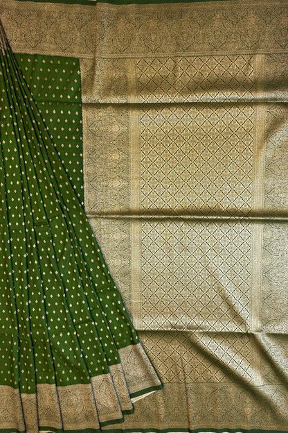 Mehandi   color silk saree