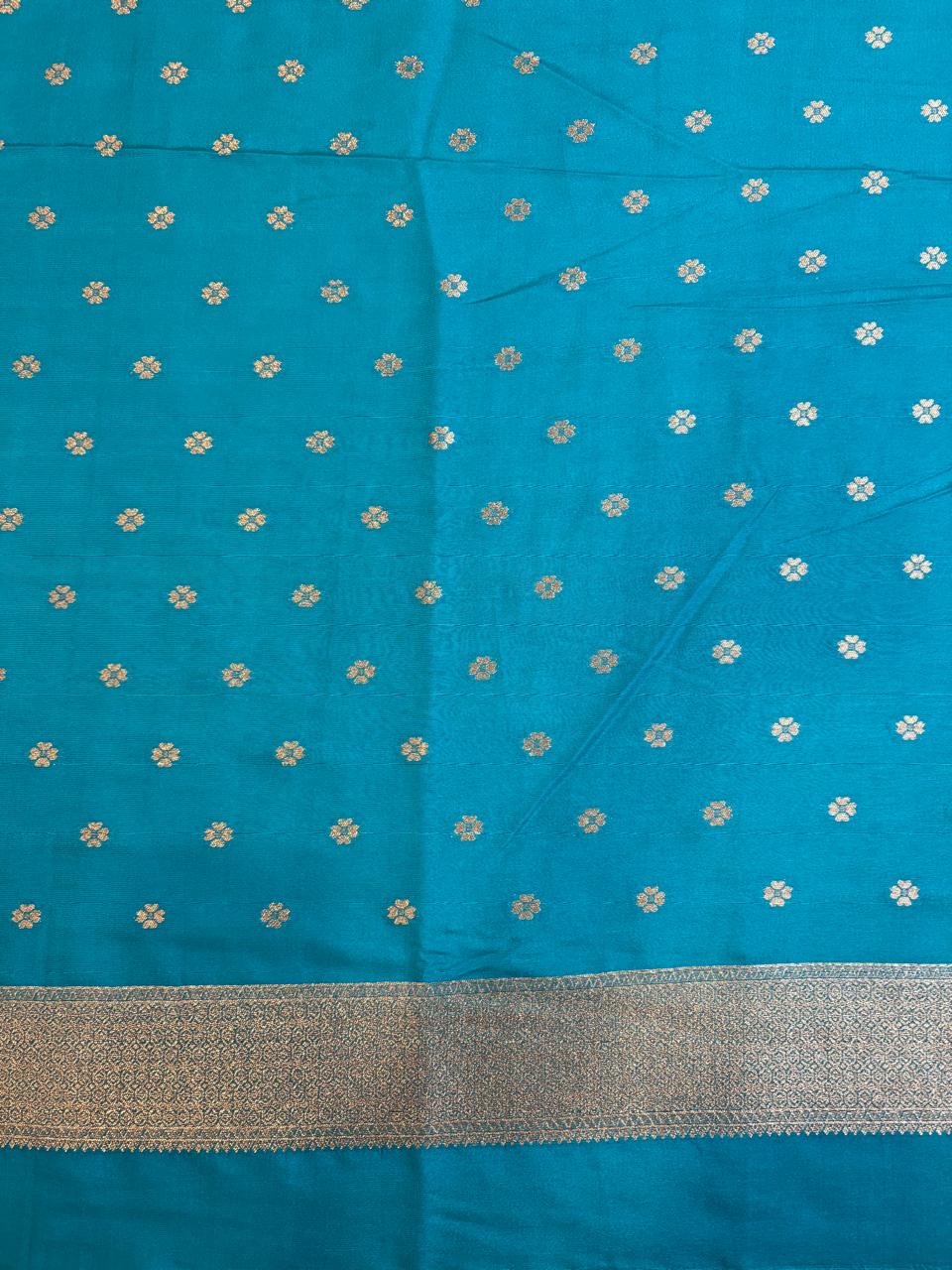 Blue color silk saree