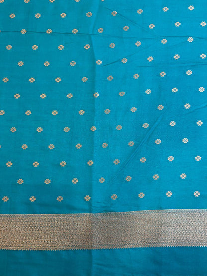 Blue color silk saree