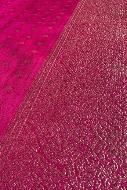 Pink color silk saree 