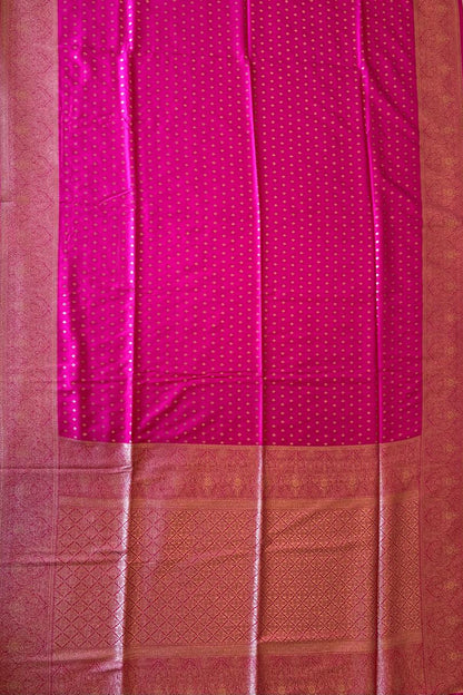 Pink color silk saree 