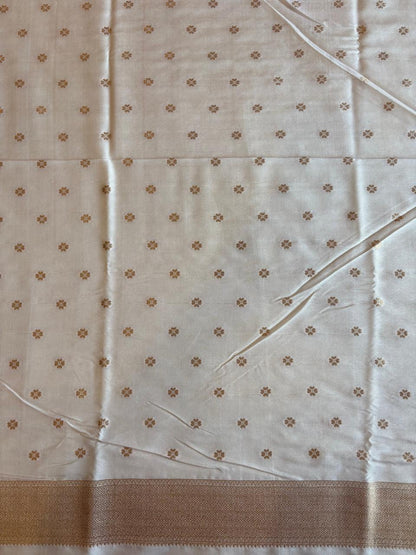 White silk saree