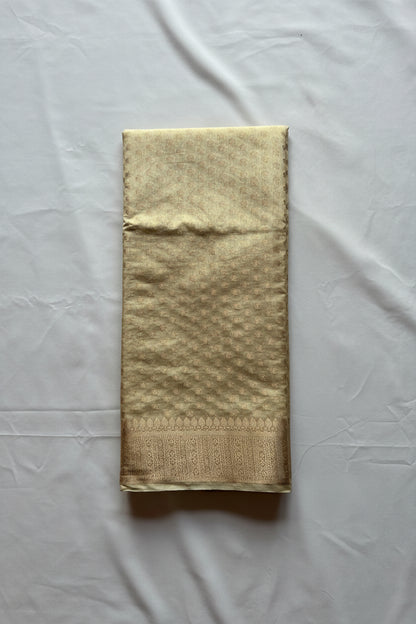 White Banarasi silk saree