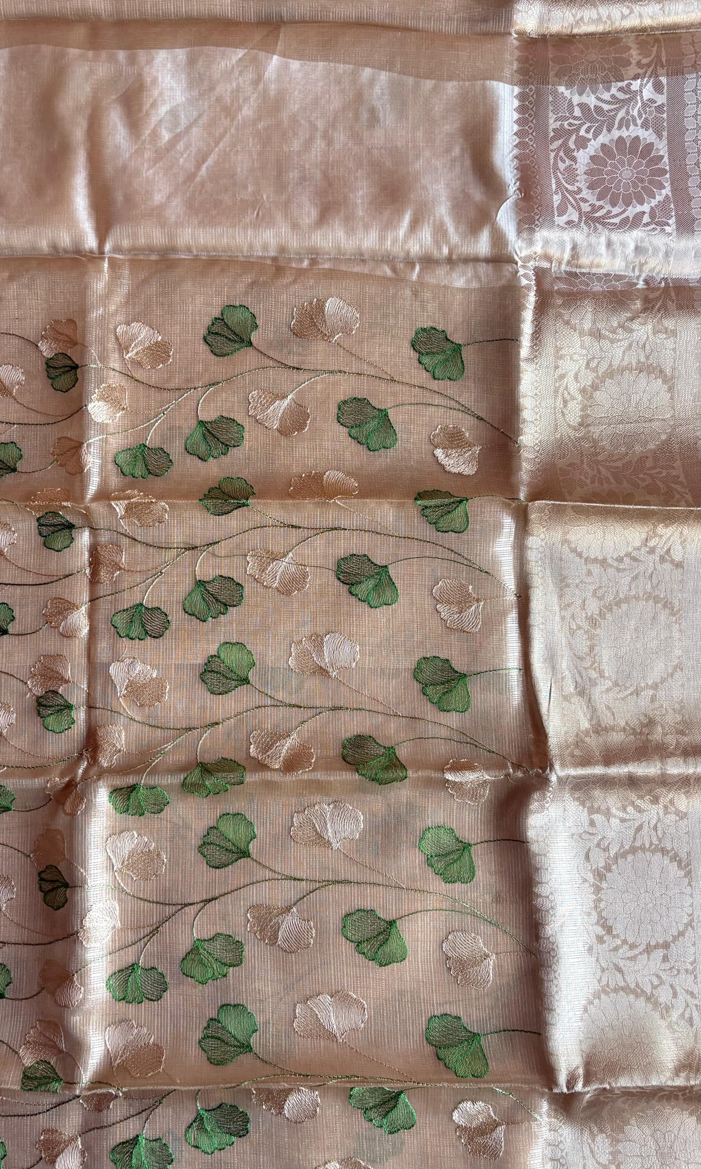 Beige Tissue Saree