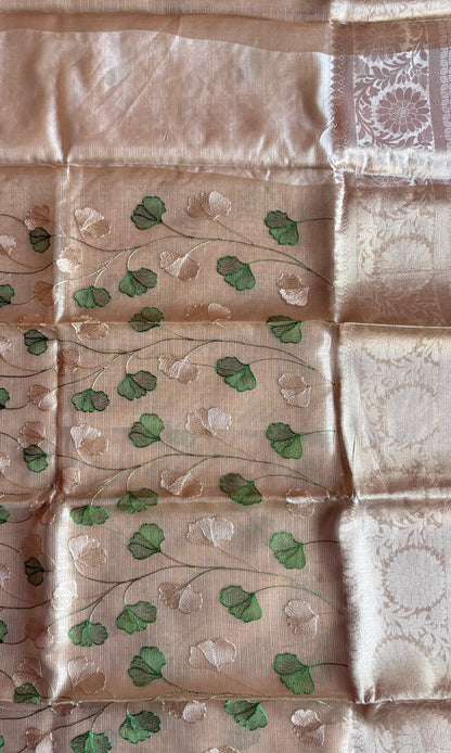 Beige Tissue Saree