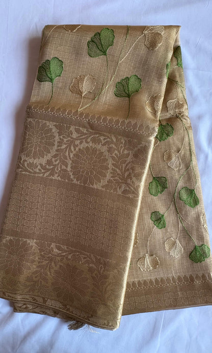 White Tissue Saree