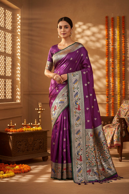 Kalawati Purple Saree