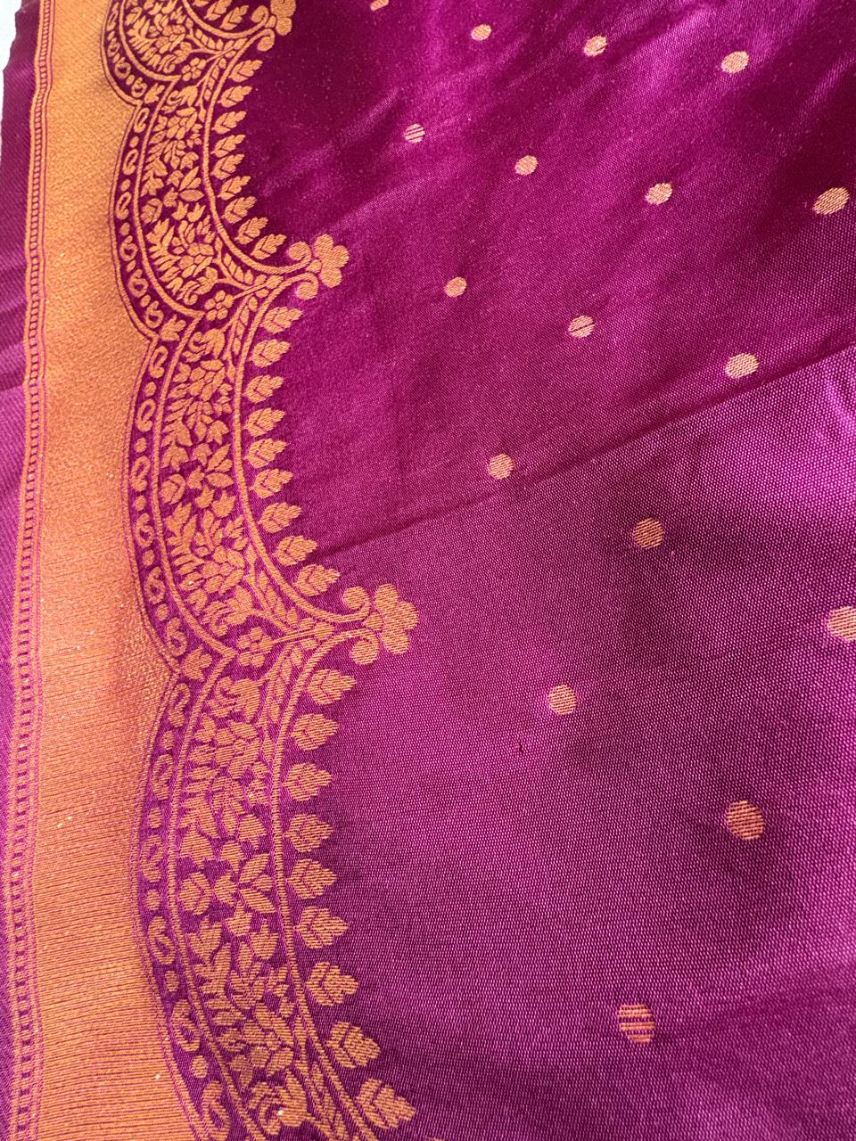 Pink silk saree