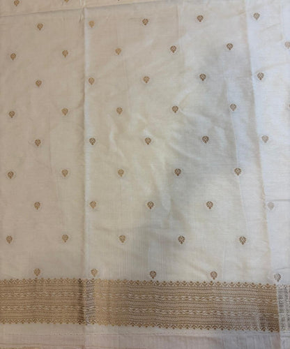 White silk saree