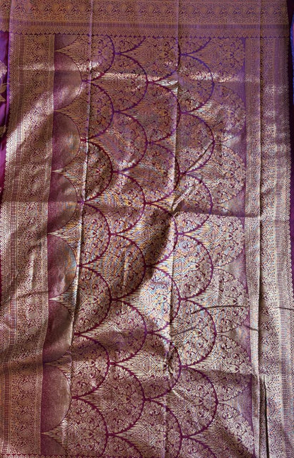 Purple silk saree 