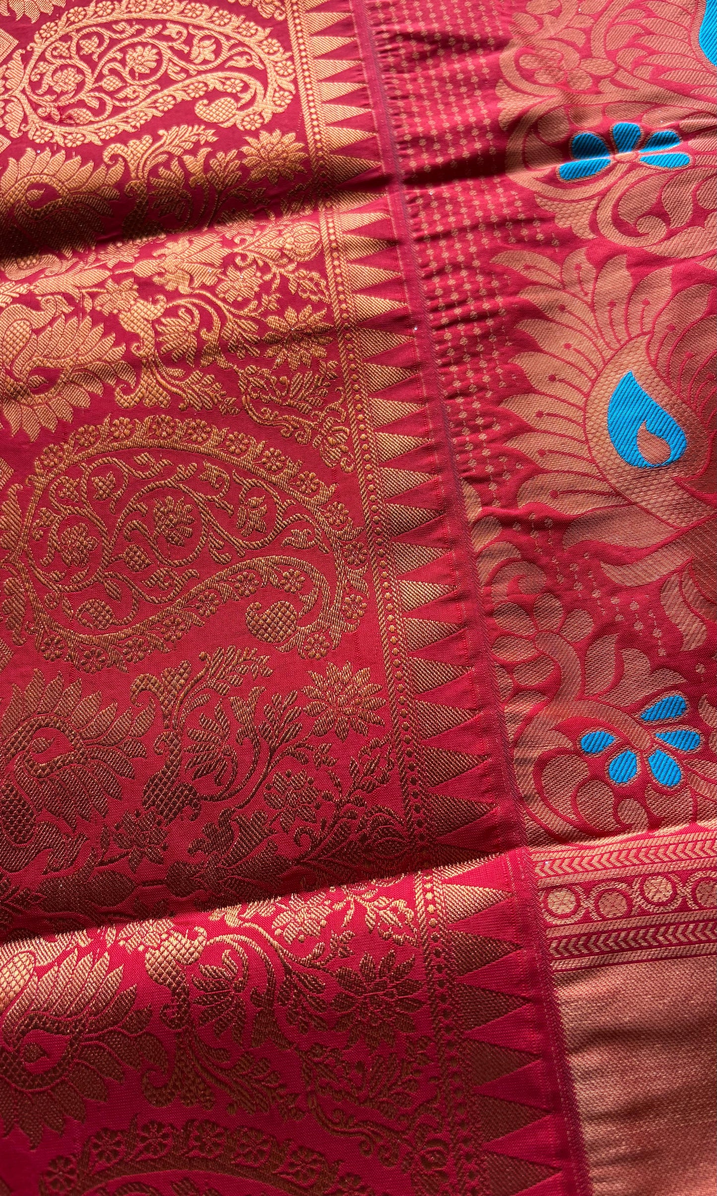 Pistachio color silk saree