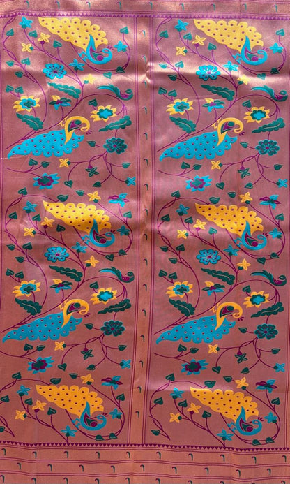 Purple color paithani