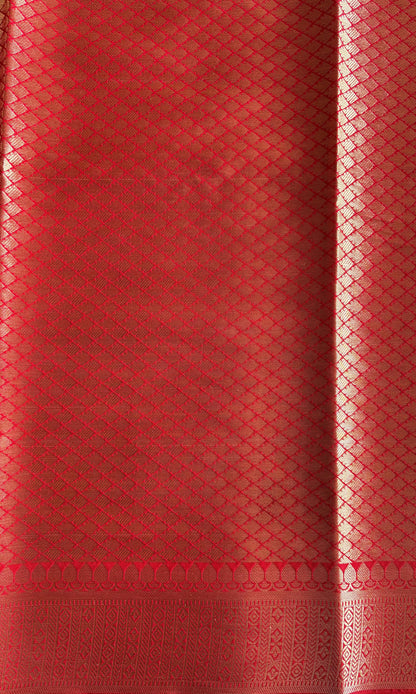 Banarai Red silk saree