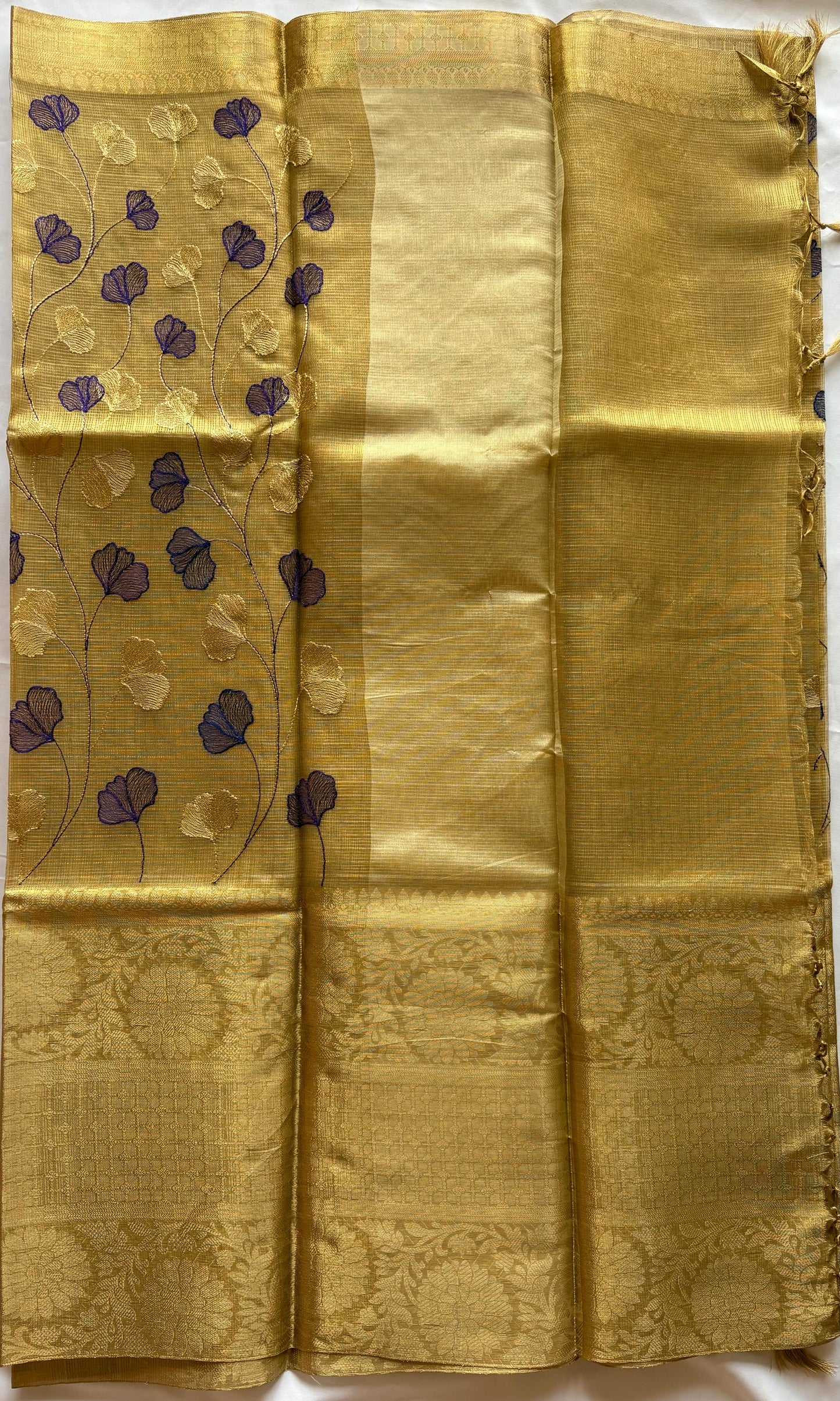 White Tissue Saree