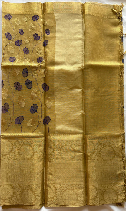 White Tissue Saree