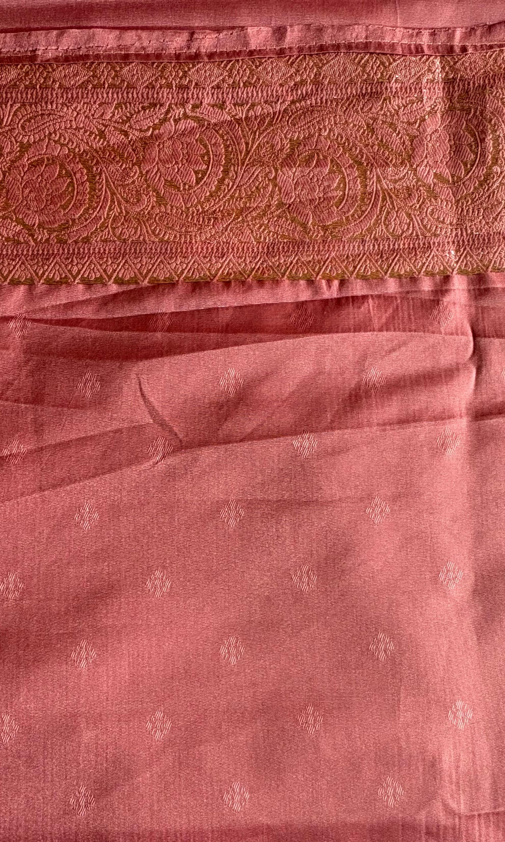 Premium pink silk saree 