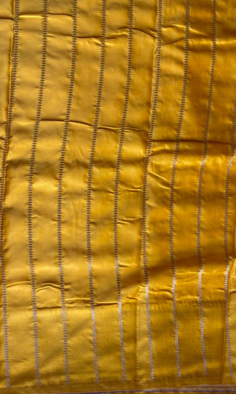 Yellow Mashru Saree