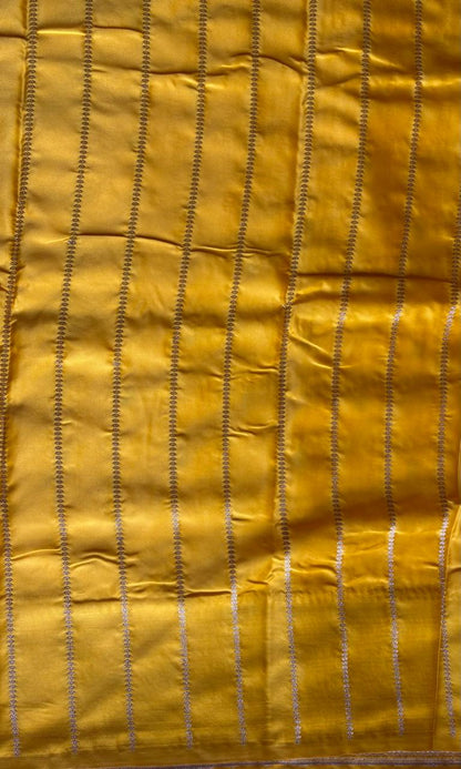 Yellow Mashru Saree